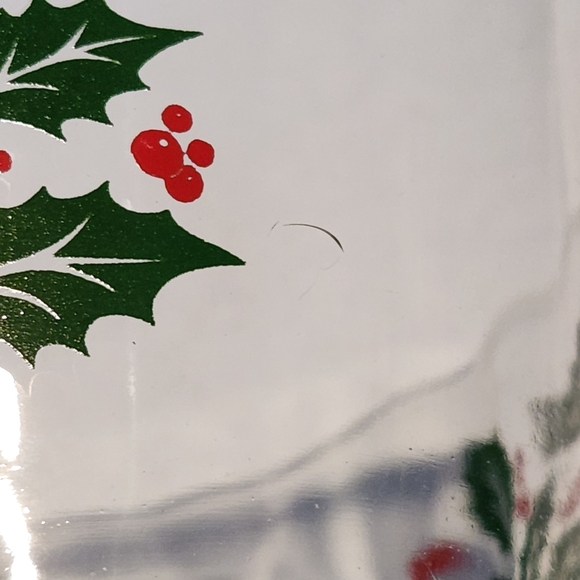 Holly Design Clear Glass Serving Bowl Indiana Glass GUC Vintage - Picture 4 of 4